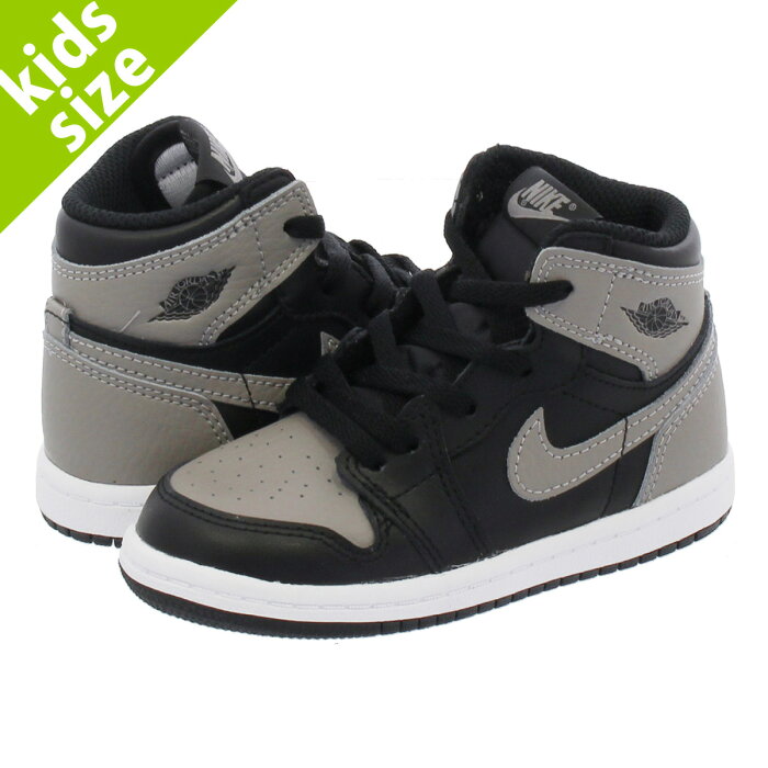 【ベビーサイズ】【8-16cm】 NIKE AIR JORDAN 1 RETRO HIGH OG BT 【SHADOW】 ナイキ エア ジョーダン 1 レトロ ハイ OG BT BLACK/MEDIUM GREY/WHITE aq2665-013