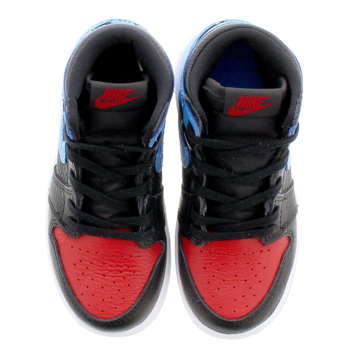 【キッズサイズ】【8.0〜16.0cm】 NIKE AIR JORDAN 1 HIGH OG TD 【UNC TO CHICAGO】 ナイキ エア ジョーダン 1 ハイ OG TD BLACK/DK POWDER BLUE/GYM RED cu0450-046