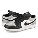 15̂ő NIKE AIR JORDAN 1 LOW GS ySHADOW TOEz iCL GA W[_ 1 [ GS LT SMOKE GREY/BLACK/WHITE 553560-052