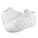 15̂ő NIKE AIR JORDAN 1 MID GS iCL GA W[_ 1 ~bh GS fB[X ~hJbg WHITE/WHITE/WHITE zCg  554725-136