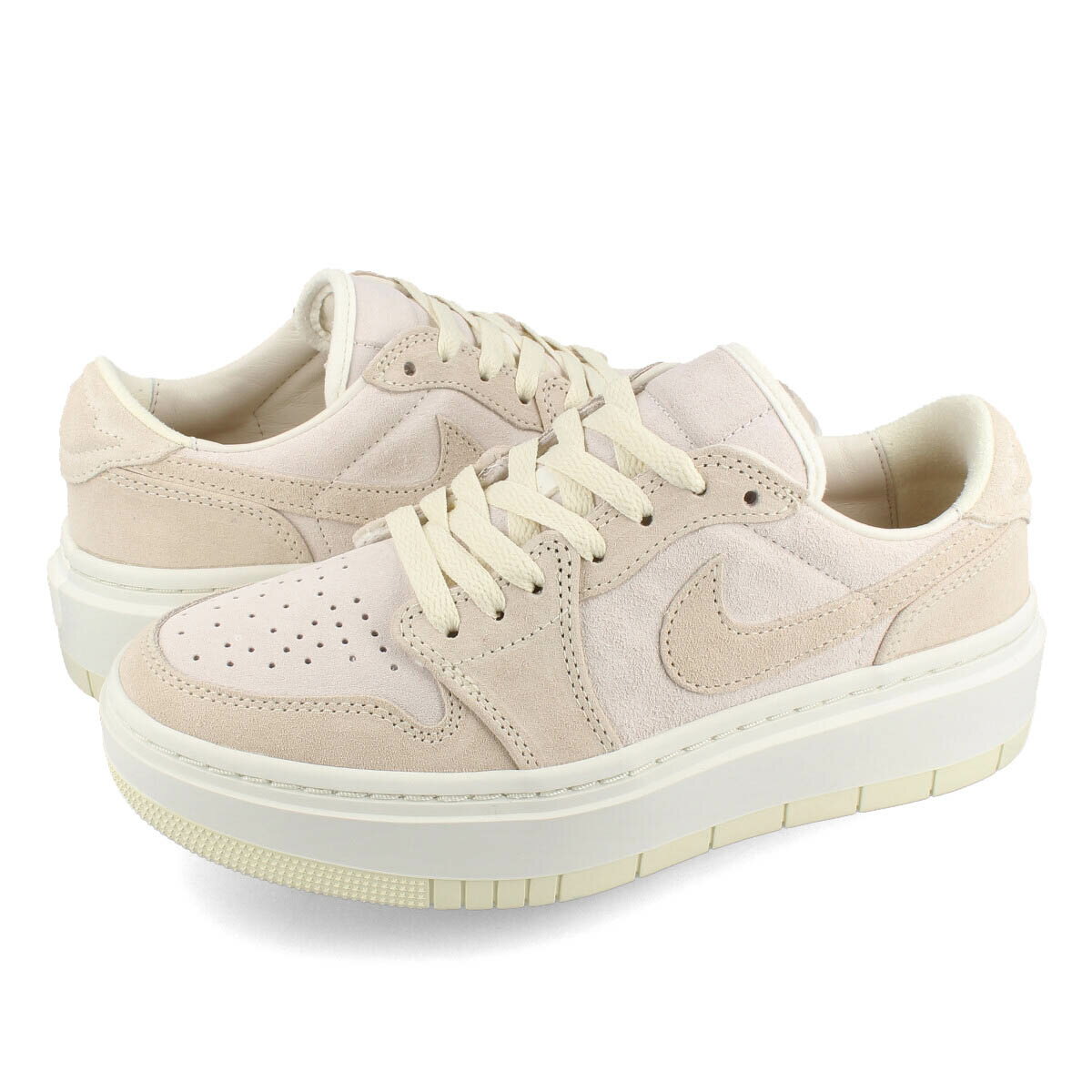 楽天LOWTEX ビッグ・スモール店15時迄のご注文で即日発送可 NIKE WMNS AIR JORDAN 1 ELEVATE LOW ナイキ ウィメンズ エア ジョーダン 1 エレベイト ロー レディース スニーカー 厚底 SAIL/COCONUT MILK ホワイト ベージュ DH7004-101