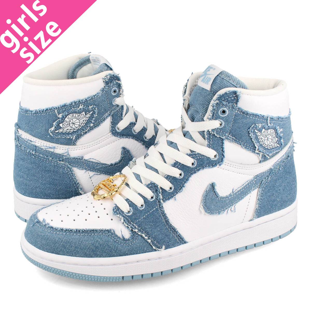 15時迄のご注文で即日発送可 NIKE WMNS AIR JORDAN 1 RETRO HIGH OG 【DENIM】 ナイキ ウィメンズ エア ジョーダン 1 レトロ ハイ OG WHITE/WORN BLUE/METALLIC GOLD dm9036-104