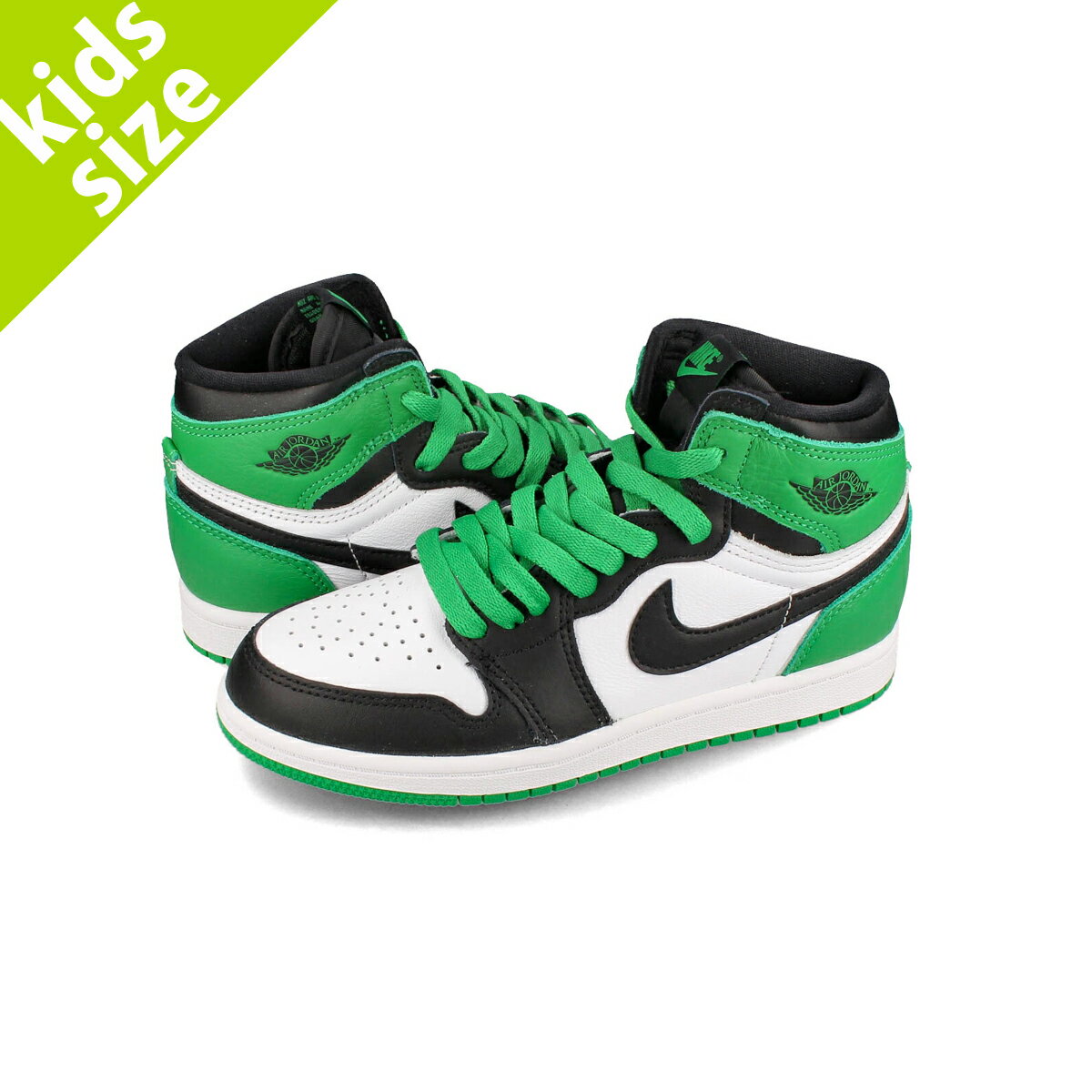 15Τʸ¨ȯ NIKE AIR JORDAN 1 RETRO HIGH OG PS ʥ  硼 1 ȥ ϥ OG PS å Ҥɤ ϥå BLACK/LUCKY GREEN/WHITE ֥å fd1412-031