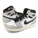 15時迄のご注文で即日発送可 NIKE AIR JORDAN 1 HIGH OG GS 【WHITE CEMENT】 ナイキ エア ジョーダン 1 レトロ ハイ OG GS ホワイトセメント レディース ハイカット TECH GREY/MUSLIN/BLACK/WHITE グレー fd1437-052