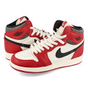 楽天LOWTEX ビッグ・スモール店15時迄のご注文で即日発送可 NIKE AIR JORDAN 1 RETRO HIGH OG GS 【CHICAGO LOST & FOUND】 ナイキ エア ジョーダン 1 レトロ ハイ OG GS VARSITY RED/BLACK/SAIL/MUSLIN レッド ブラック ホワイト FD1437--612