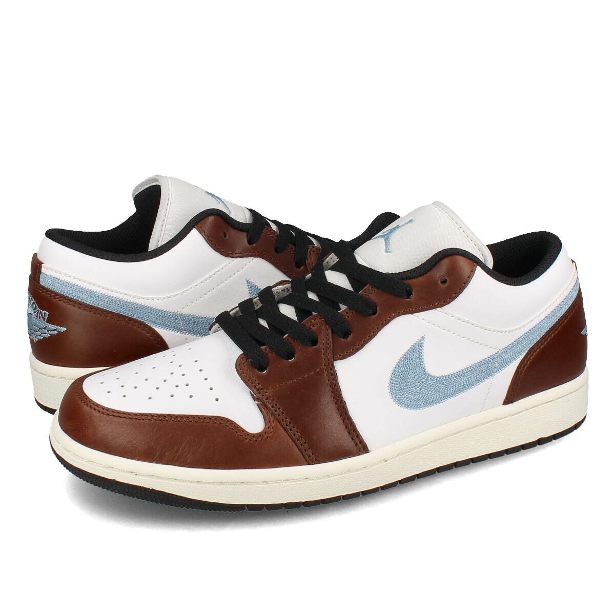 楽天LOWTEX ビッグ・スモール店15時迄のご注文で即日発送可 NIKE AIR JORDAN 1 LOW SE 【BROWN BLUE GREY】 ナイキ エア ジョーダン 1 ロー SE メンズ スニーカー ローカット WHITE/BLUE GREY/BLACK/SAIL ホワイト FQ7832-142