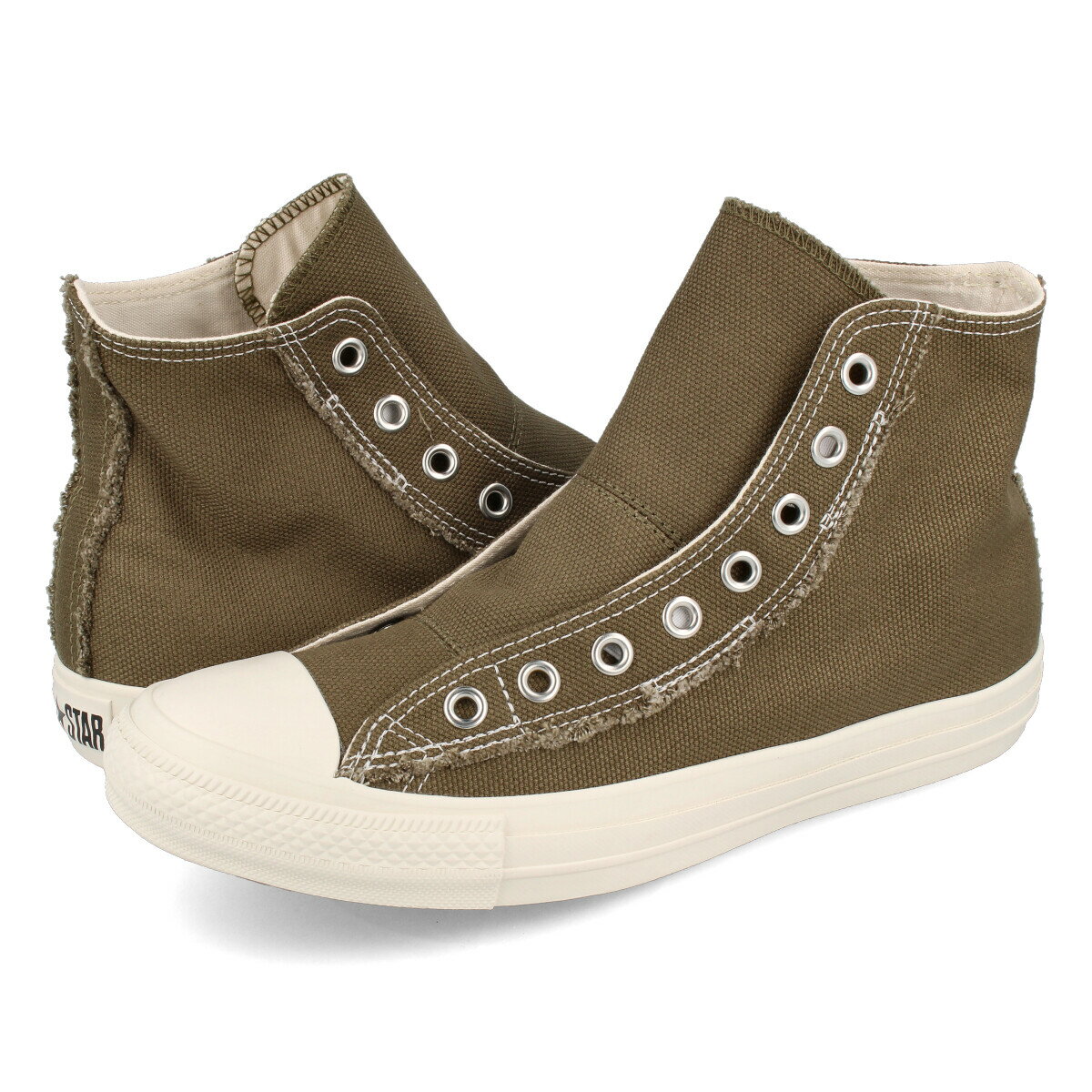 【プライスダウン】15時迄のご注文で即日発送可 CONVERSE ALL STAR ROUGHCANVAS SLIP HI コンバース オールスター ラフキャンバス スリップ HI OLIVE 31305770