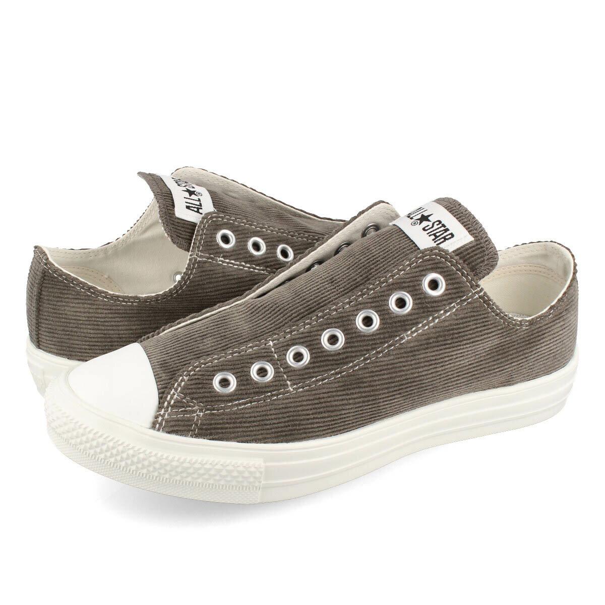 【プライスダウン】 15時迄のご注文で即日発送可 CONVERSE ALL STAR LIGHT CORDUROY SLIP OX コンバース オールスター ライト コーデュロイ スリップ OX CHARCOAL 31306801 1