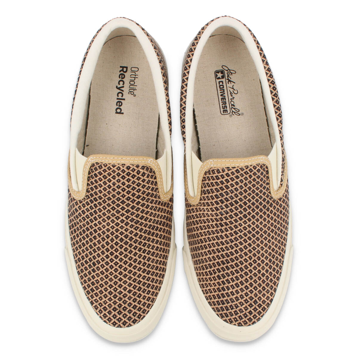 CONVERSE JACK PURCELL BURKINAFASO-TEXTILE SLIP-ON コンバース ジャックパーセル ブルキナファソテキスタイル スリップオン BEIGE 33300810