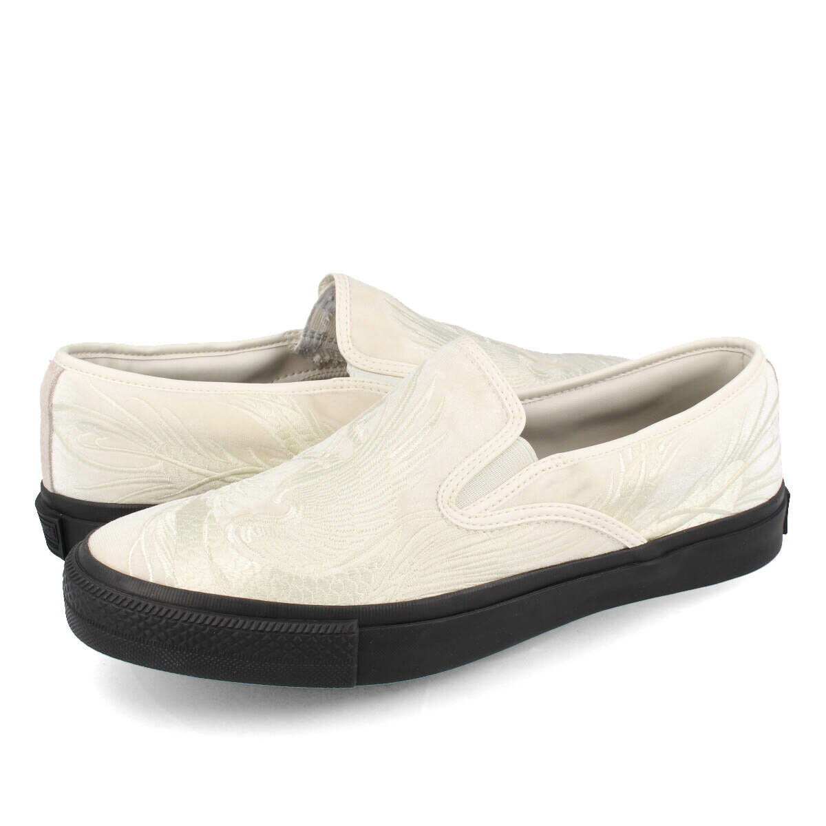 【プライスダウン】 15時迄のご注文で即日発送可 CONVERSE CS SLIP-ON SK SHINPEI UENO コンバース CS スリップオン SK シンペイウエノ WHITE/BLACK 34200870