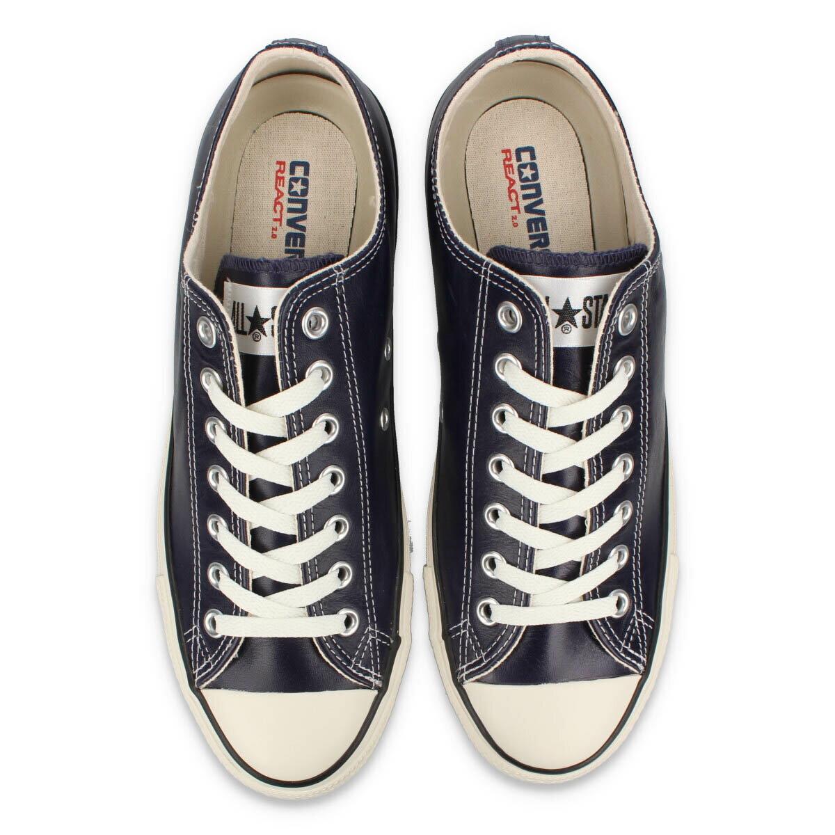 【プライスダウン】 CONVERSE ALL STAR (R) OLIVE GREEN LEATHER OX コンバース オールスター (R) オリーブ グリーン レザー メンズ レディース ローカット DEEP SEA ネイビー 31308260
