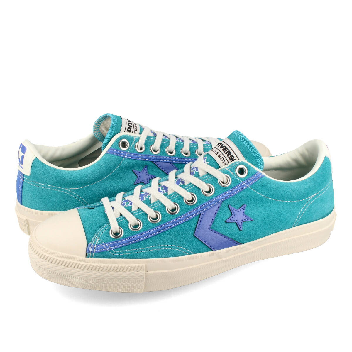 【プライスダウン】 15時迄のご注文で即日発送可 CONVERSE BREAKSTAR SK SAYHELLO OX コンバース ブレイクスター スケート SAYHELLO OX BLUE GREEN/PURPLE 34201070