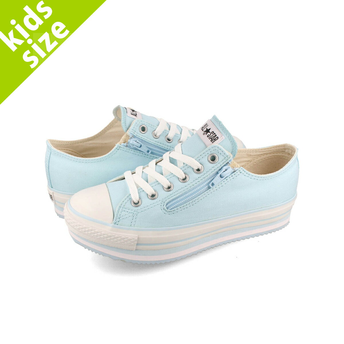 15時迄のご注文で即日発送可 CONVERSE CHILD ALL STAR N CHUNKYLINE Z OX コンバース チャイルド オールスター N チャンキーライン Z OX 子ども MINT BLUE ブルー 37302470