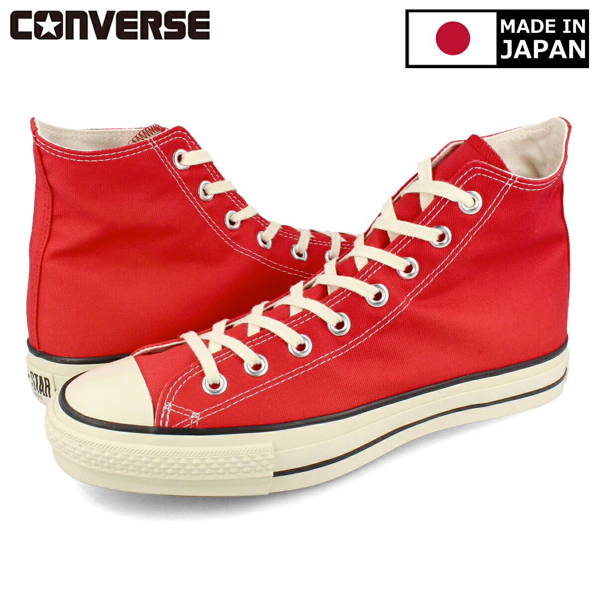 15時迄のご注文で即日発送可 CONVERSE CANVAS ALL STAR J HI コンバース キャンバス オールスター J HI メンズ レディース スニーカー ハイカット RED レッド 31310420