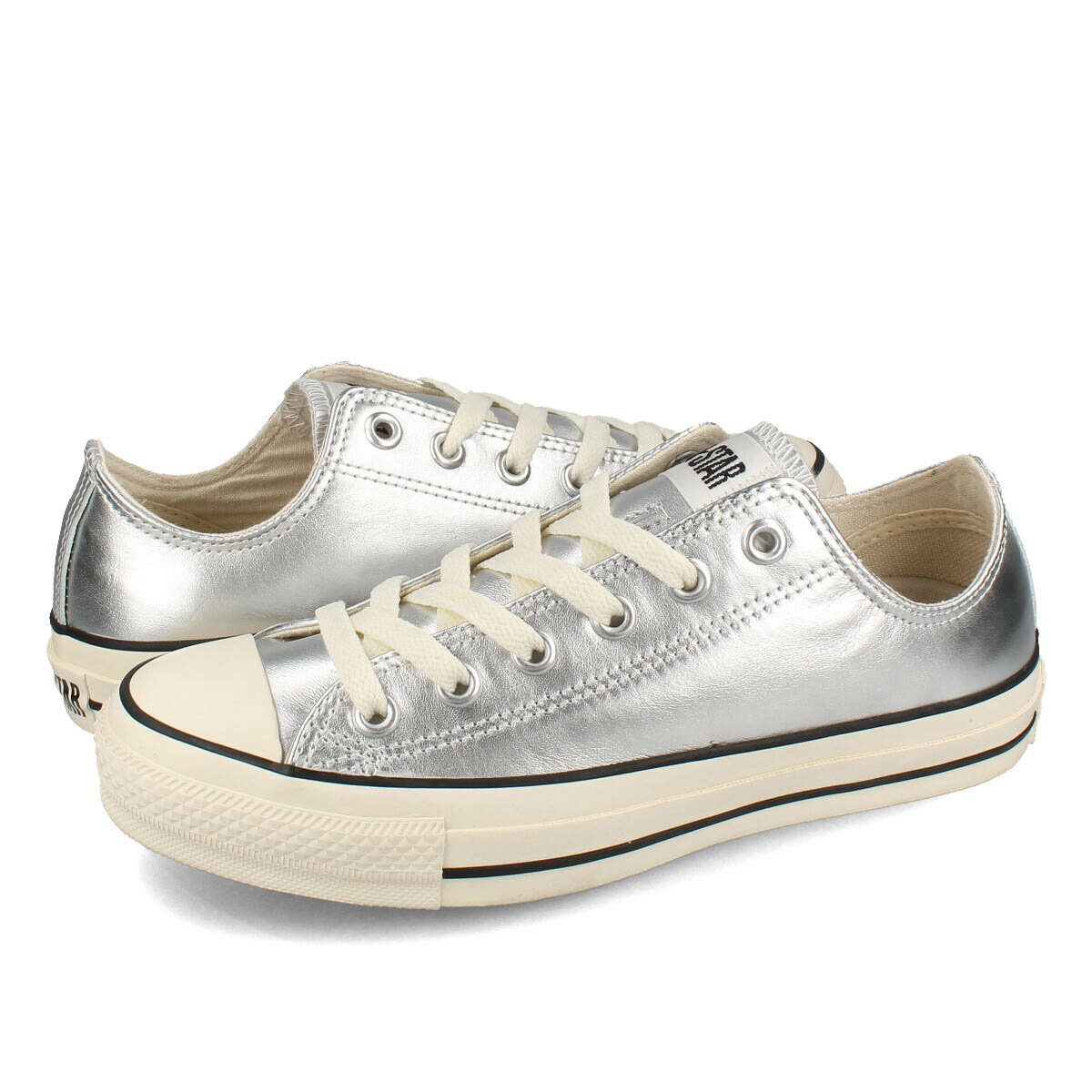 15時迄のご注文で即日発送可 CONVERSE LEATHER ALL STAR (R) OX コンバース レザー オールスター (R) OX メンズ レディース スニーカー ローカット SILVER シルバー 31311890