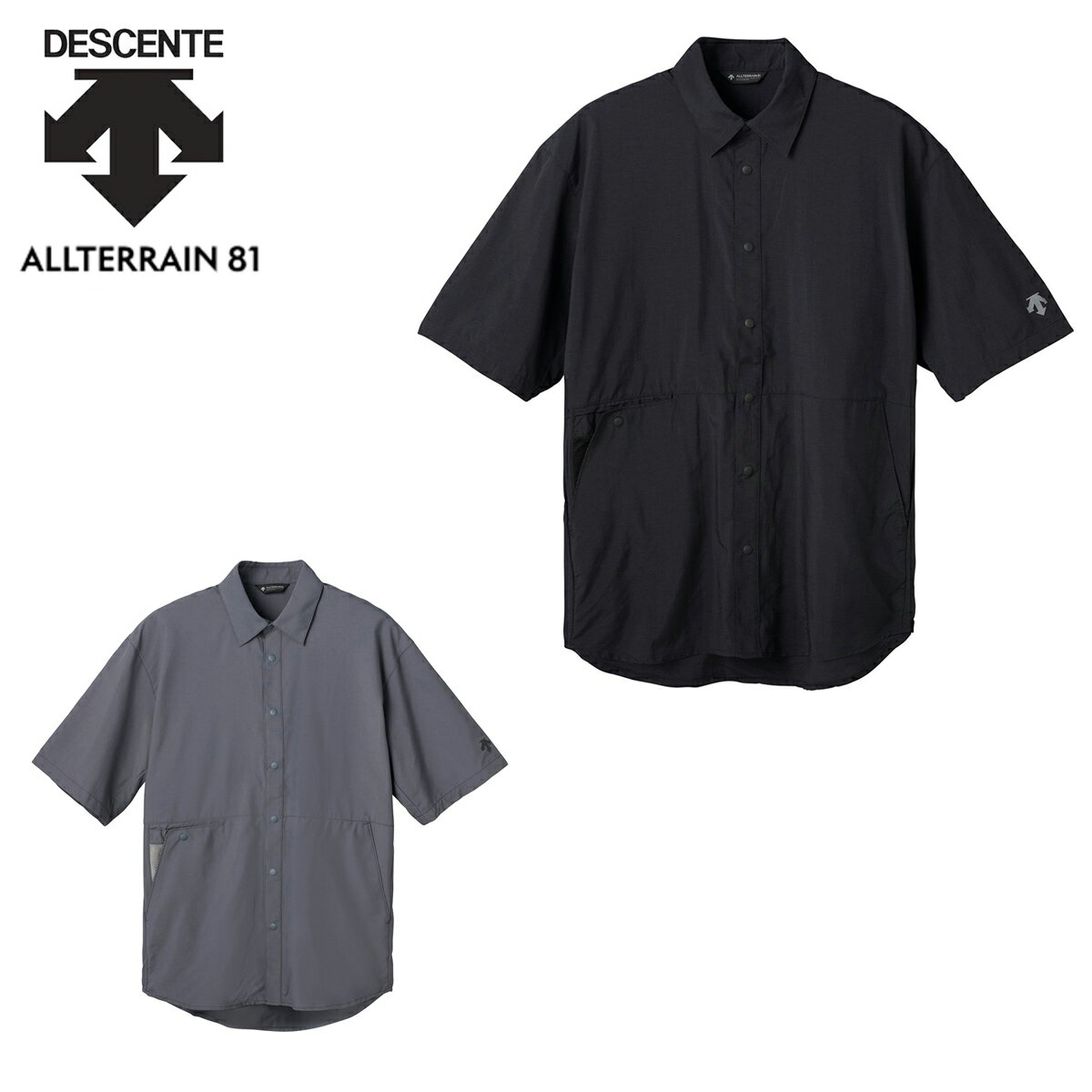 15時迄のご注文で即日発送可 DESCENTE ALLTERRAIN 81 NYLON WR H/S SHIRT デサント オルテライン 81 ナイロン WR ハーフスリーブ シャツ メンズ 半袖シャツ DOMXGA67