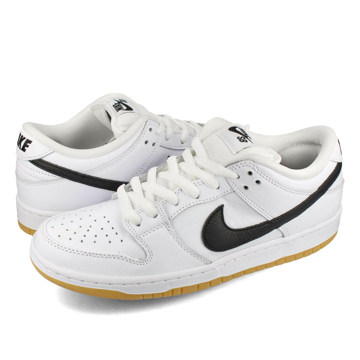 15時迄のご注文で即日発送可 NIKE SB DUNK LOW PRO ナイキ SB ダンク ロー プロ メンズ ローカット WHITE/BLACK/WHITE/GUM LIGHT BROWN ホワイト ブラック ガム 白 黒 cd2563-101