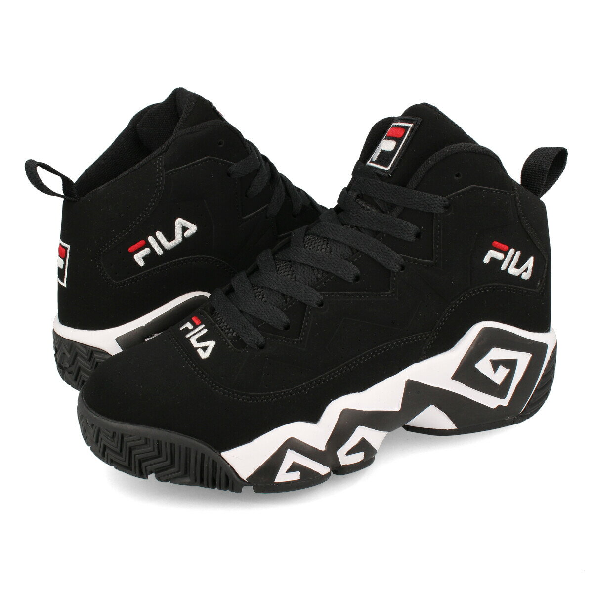 15時までのご注文で即日発送 FILA MB MASHBURN フィラ MB マッシュバーン BLACK フィラスニーカー メンズ レディース ユニセックス バスケット シューズ バッシュ ハイカット ブラック 黒 BE:FIRST着用 定番モデル FHE102 001