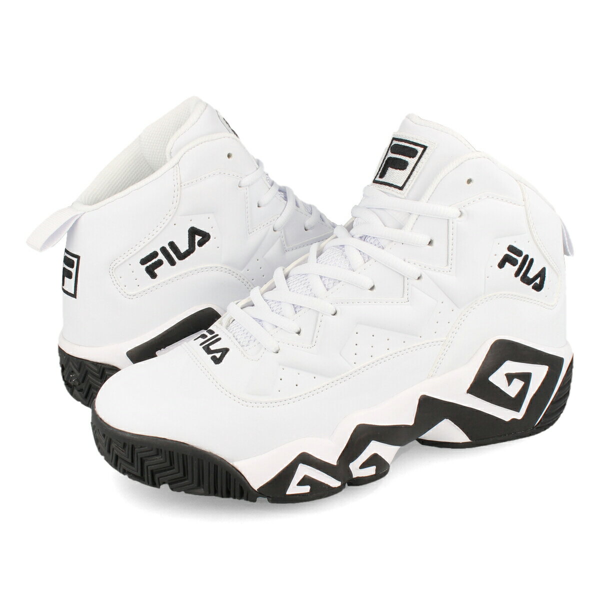  15時迄のご注文で即日発送可 FILA MB MASHBURN フィラ MB マッシュバーン WHITE フィラスニーカー メンズ レディース ユニセックス バスケット シューズ バッシュ ハイカット ホワイト 白 BE:FIRST着用 定番モデル FHE102 005