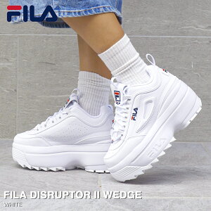 15時までのご注文で即日発送 FILA DISRUPTOR II WEDGE フィラ ディスラプター 2 ウェッジ レディース メンズ ローカット 厚底 WHITE/NAVY/RED ホワイト WFW22044 125