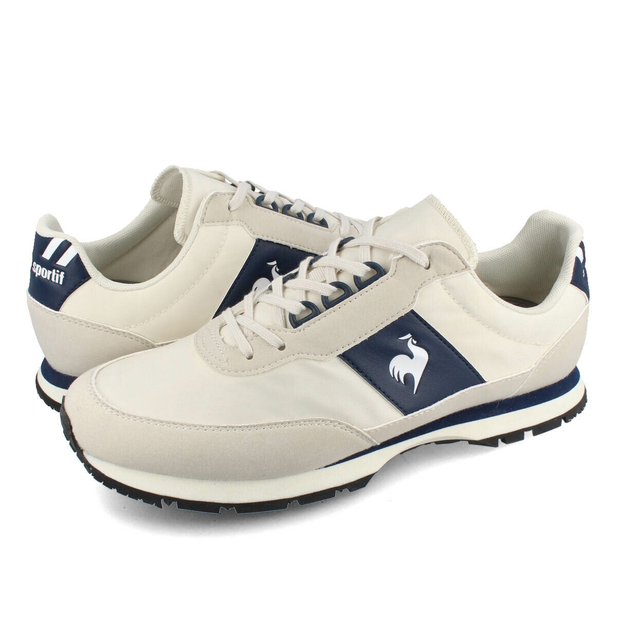 【プライスダウン】 15時迄のご注文で即日発送可 le coq sportif LCS VITESSE ルコック スポルティフ LCS ヴィテス メンズ レディース ローカット OFF WHITE/NAVY ホワイト ql1vjc14on