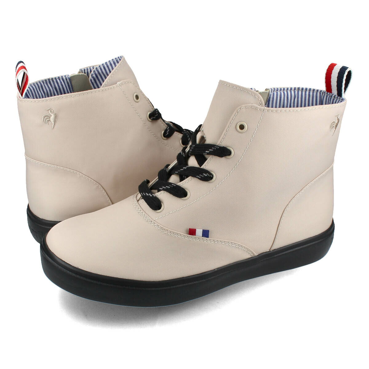 le coq sportif LCS TELUNA III MID R ルコック スポルティフ LCS テルナ III ミッド R レディース ミッドカット ECRU/BLACK ベージュ ql3vjd30eb