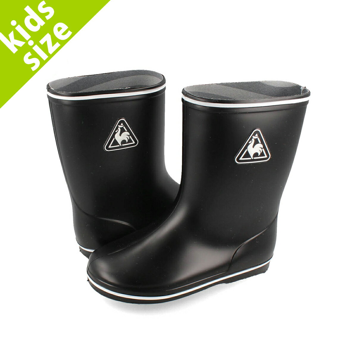 【プライスダウン】 le coq sportif LAMOTTE II 【ENFANT】 ルコック スポルティフ ラモット 2 BLACK キッズ レインブーツ 子供靴 長靴 軽量 日本製 QL5UJC51BK