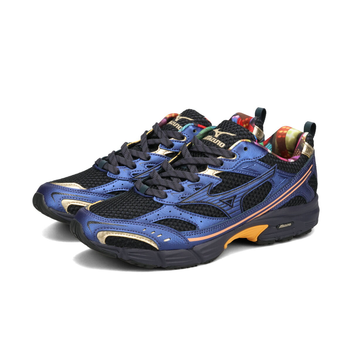 MIZUNO MXR ミズノ エムエックスアール メンズ スニーカー ローカット BLACK/DARK NAVY/ORANGE ブラック D1GA251601