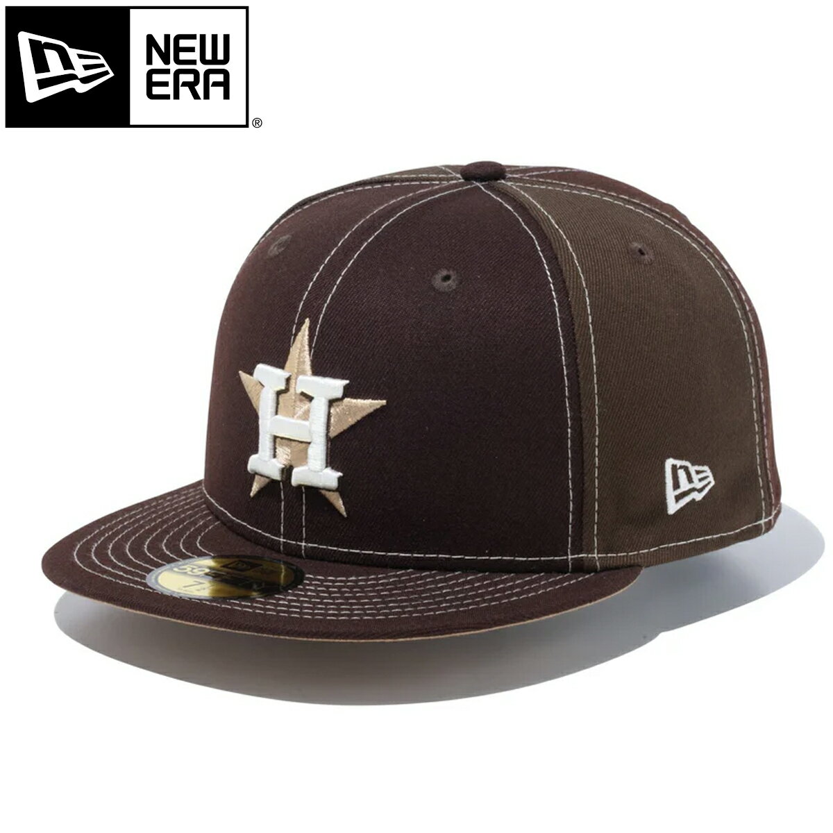 15時迄のご注文で即日発送可 NEW ERA 59FIFTY HOUSTON ASTROS WHITE STITCH ニューエラ 59FIFTY ヒューストン・アストロズ ホワイトステッチ メンズ レディース 帽子 キャップ BROWN ブラウン 14109906