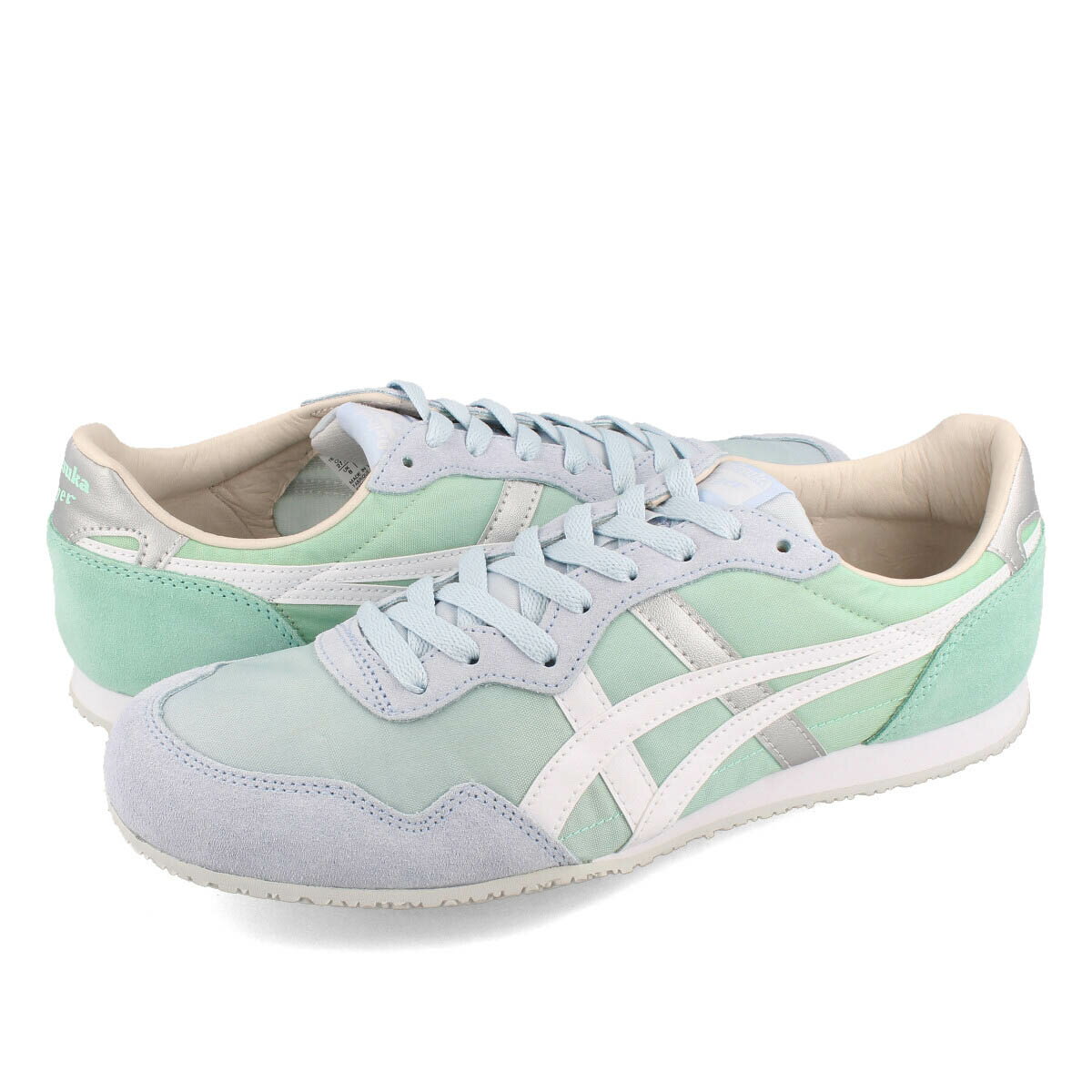 15時迄のご注文で即日発送可 Onitsuka Tiger SERRANO オニツカタイガー セラーノ メンズ レディース ローカット SOFT SKY/WHITE グリーン ホワイト 1183b400-407