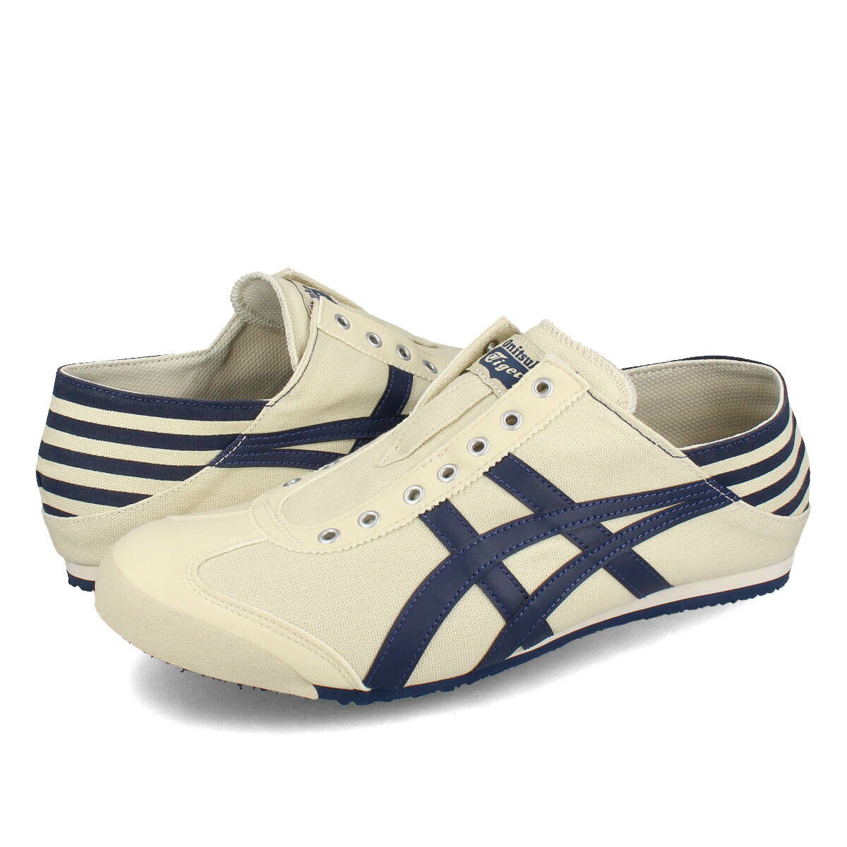 15Τʸ¨ȯ Onitsuka Tiger MEXICO 66 PARATY ˥ĥ ᥭ 66 ѥƥ  ǥ ˡ å NATURAL/NAVY ١ 1183C233-250