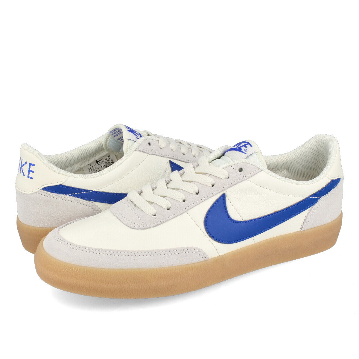 ナイキ レザースニーカー メンズ 15時迄のご注文で即日発送可 NIKE KILLSHOT 2 LEATHER ナイキ キルショット 2 レザー SAIL/HYPER BLUE/GUM YELLOW メンズ スニーカー レザー ホワイト ブルー 432997-124