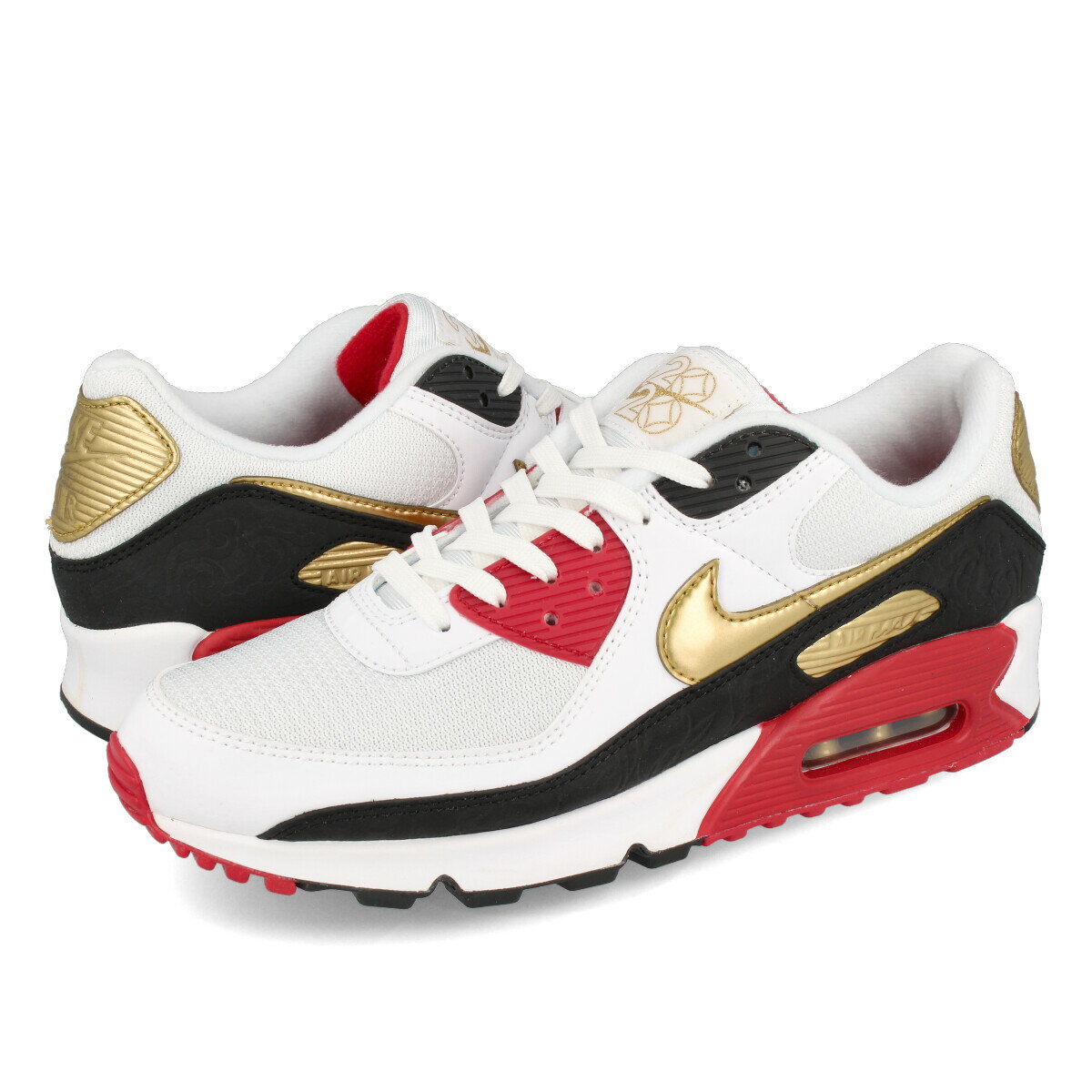 【ビッグ・スモールサイズ】 NIKE AIR MAX 90 【CHINESE NEW YEAR】 ナイキ エア マックス 90 WIHTE/METALLIC GOLD/BLACK cu3005-171