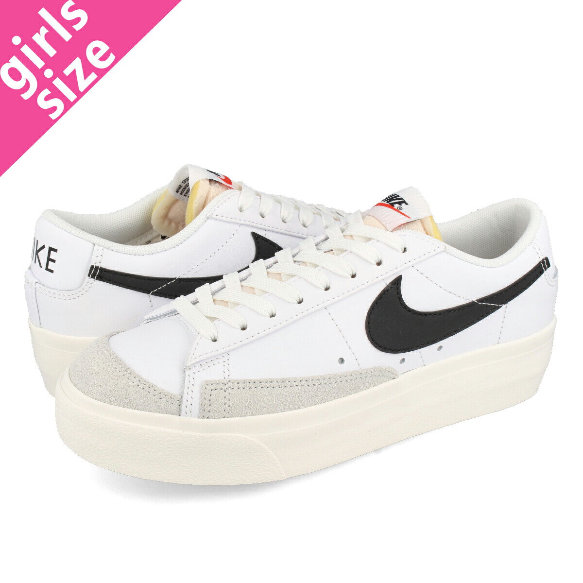 15時迄のご注文で即日発送可 NIKE WMNS BLAZER LOW PLATFORM ナイキ ウィメンズ ブレーザー ロー プラットフォーム WHITE/BLACK/SAIL/WHITE dj0292-101