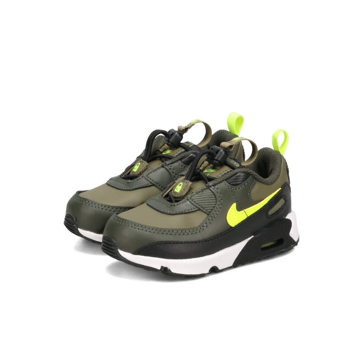 15時迄のご注文で即日発送可 NIKE AIR MAX 90 TOGGLE BT ナイキ エア マックス 90 トグル BT キッズ 子ども MEDIUM OLIVE/SEQUOIA/BLACK/VOLT オリーブ ブラウン cv0065-200