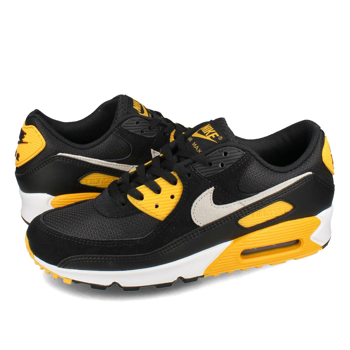 15時迄のご注文で即日発送可 NIKE AIR MAX 90 ナイキ エア マックス 90 メンズ スニーカー ローカット BLACK/WHITE/UNIVERSITY GOLD ブラック FN6958-002