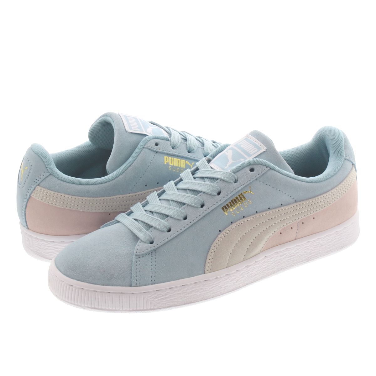 【毎日がお得！値下げプライス】PUMA SUEDE CLASSIC プーマ スウェード クラシック AQUAMARINE/WHITE 365347-87