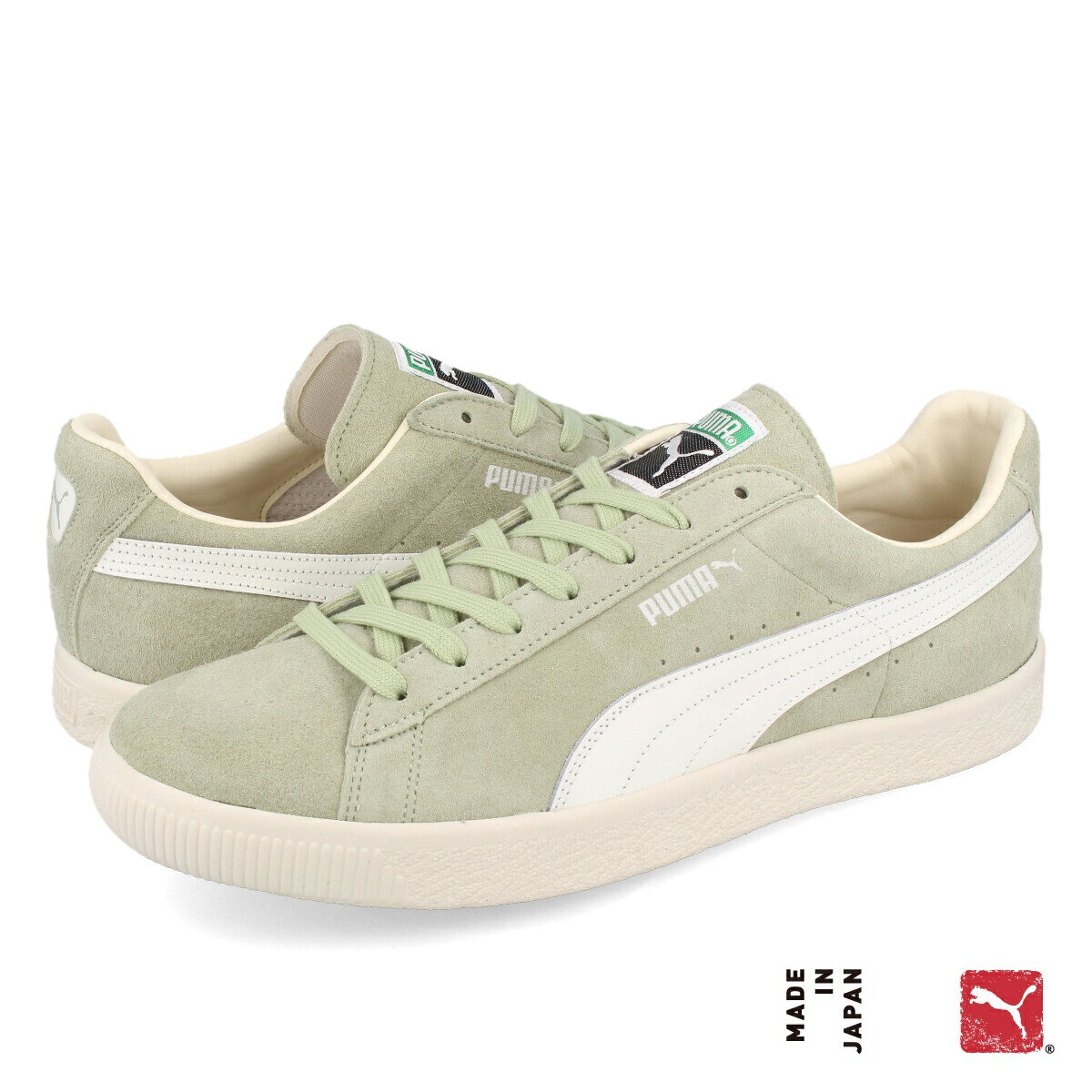  15時迄のご注文で即日発送可 PUMA SUEDE VTG MIJ SGS  プーマ スウェード ヴィンテージ メイドインジャパン シルキーゴートスエード SPRING MOSS/WHISPER WHITE 387220-02