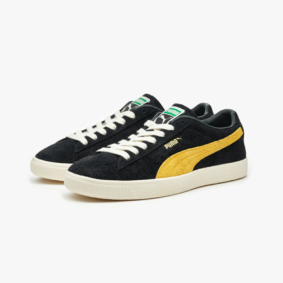 【お買い物マラソンSALE】 15時迄のご注文で即日発送可 PUMA SUEDE VTG HAIRY SUEDE プーマ スウェード ヴィンテージ へアリースウェード メンズ レディース スニーカー ローカット BLACK/MUSTARD SEED ブラック マスタード ゴールド 385698-06