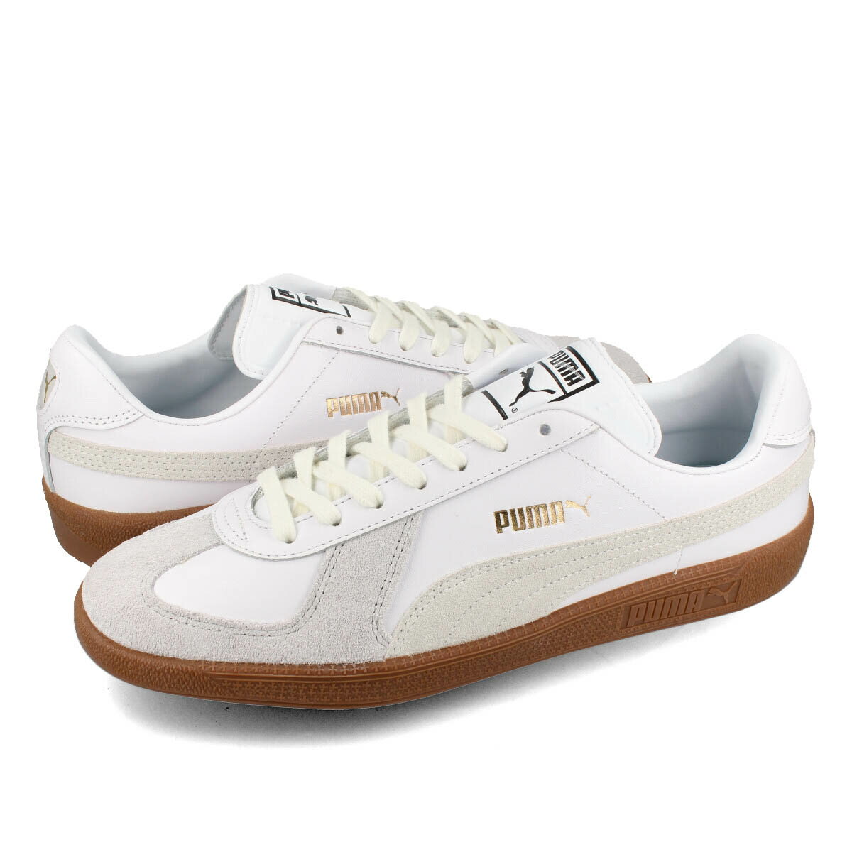  15時迄のご注文で即日発送可 PUMA ARMY TRAINER プーマ アーミー トレーナー メンズ レディース ローカット WHITE/FEATHER GRAY/LIGH ホワイト 386607-05