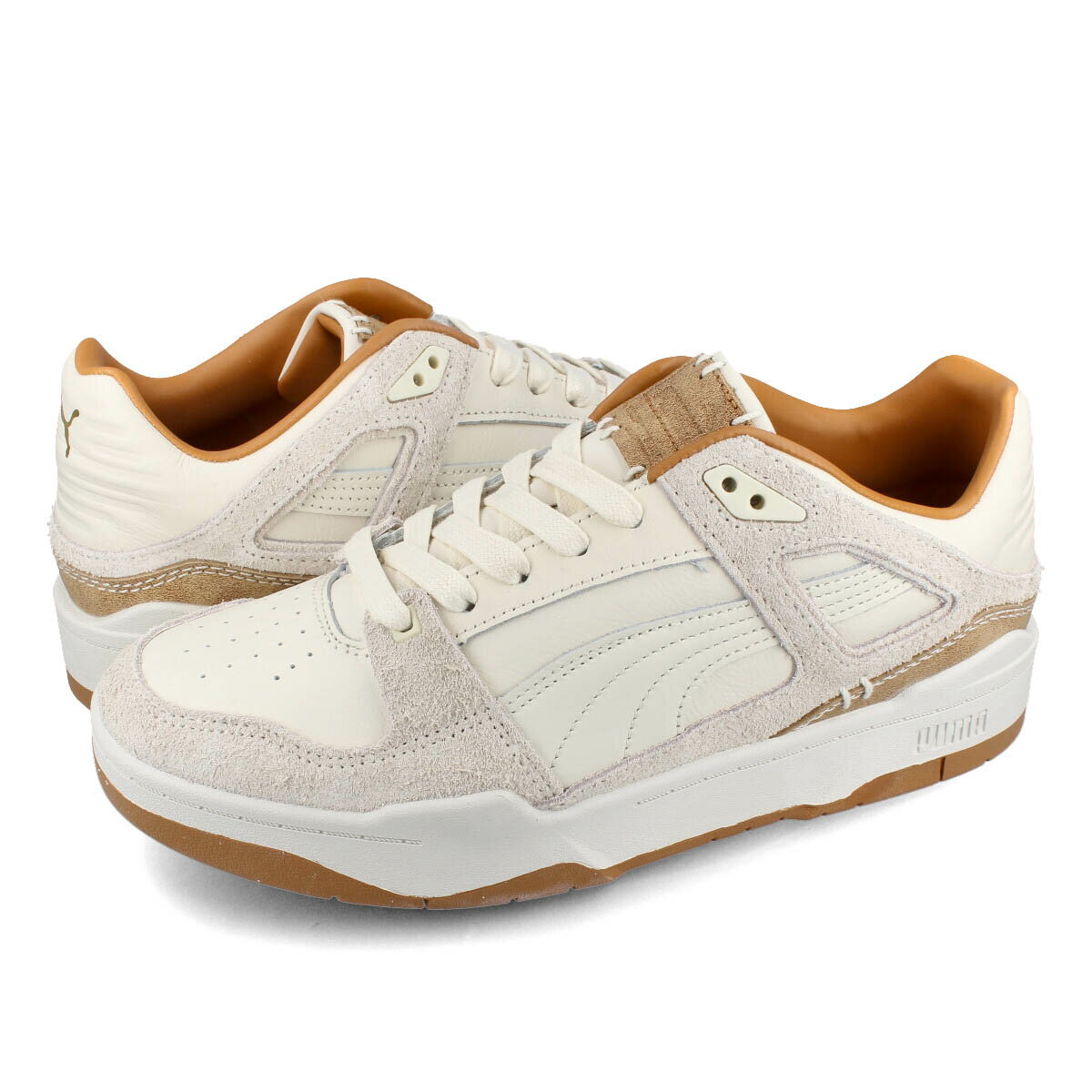  15時迄のご注文で即日発送可 PUMA SLIPSTREAM PRM プーマ スリップストリーム PRM メンズ ローカット PRISTINE/DESERT TAN/GUM ベージュ 390116-02