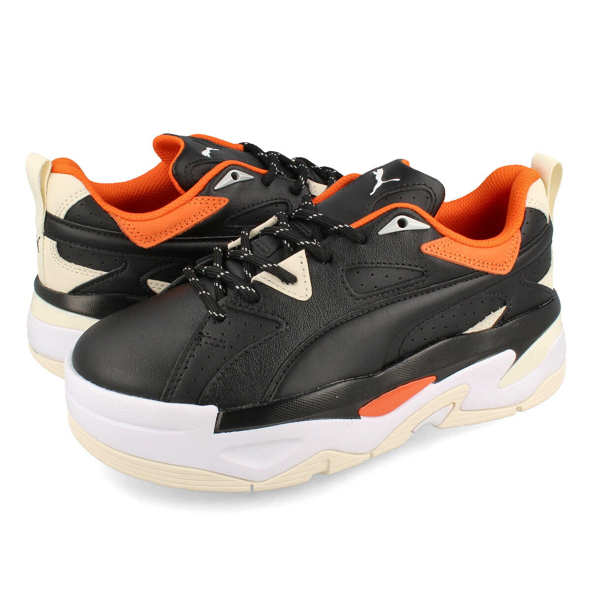 15時迄のご注文で即日発送可 PUMA BLSTR WMNS プーマ BLSTR ウィメンズ レディース スニーカー ローカット BLACK/CAYENNE PEPPER ブラック 395276-02