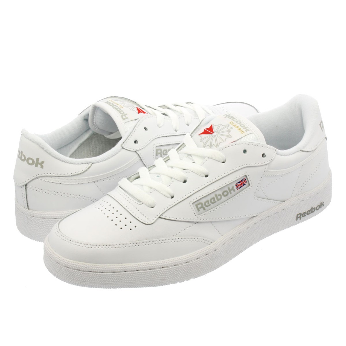 【プライスダウン】 15時迄のご注文で即日発送可 Reebok CLUB C 85 リーボック クラブ C 85 WHITE/SHEER GREY