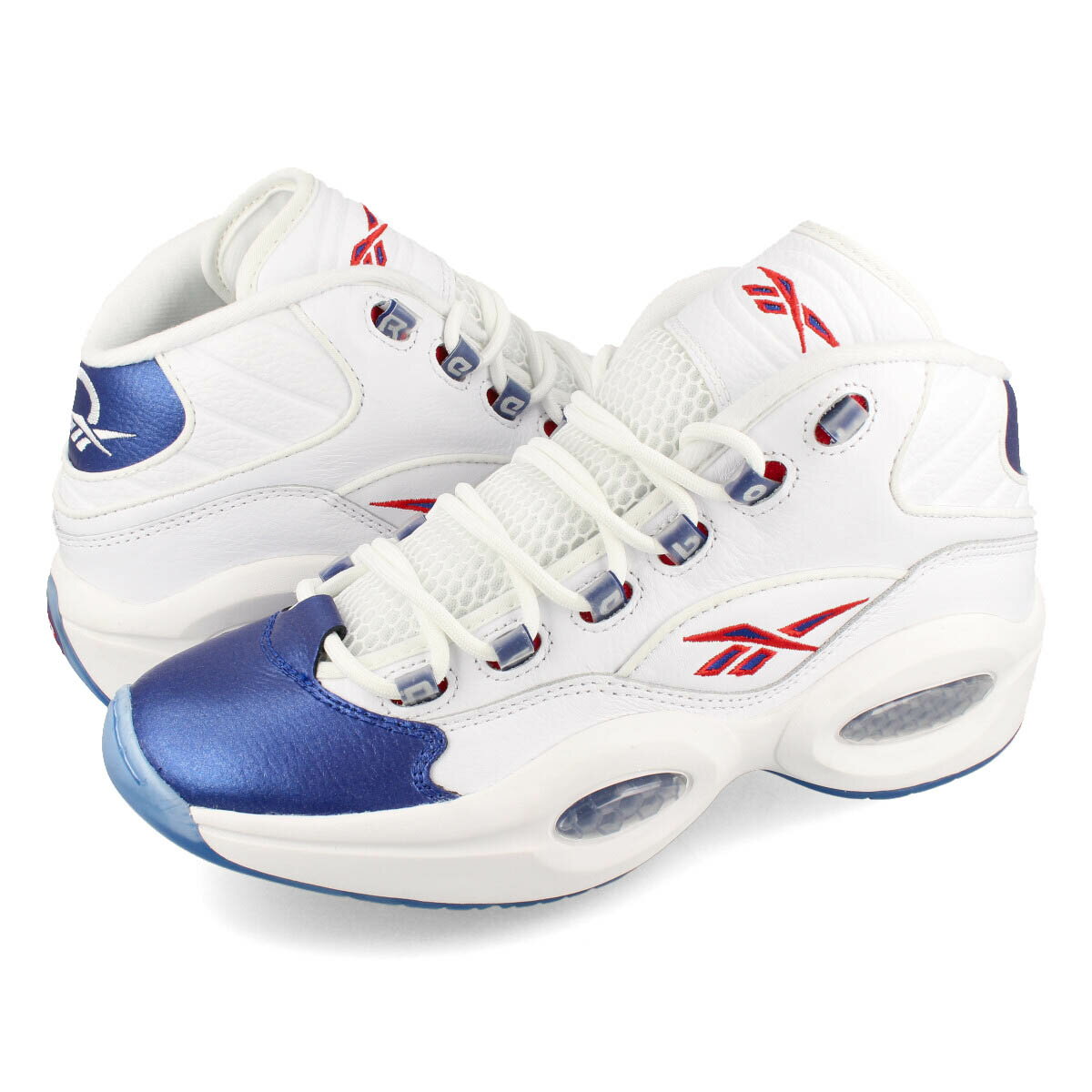  15時迄のご注文で即日発送可 Reebok QUESTION MID リーボック クエスチョン ミッド FTWR WHITE/CLASSIC COBALT/CLEAR gx0227