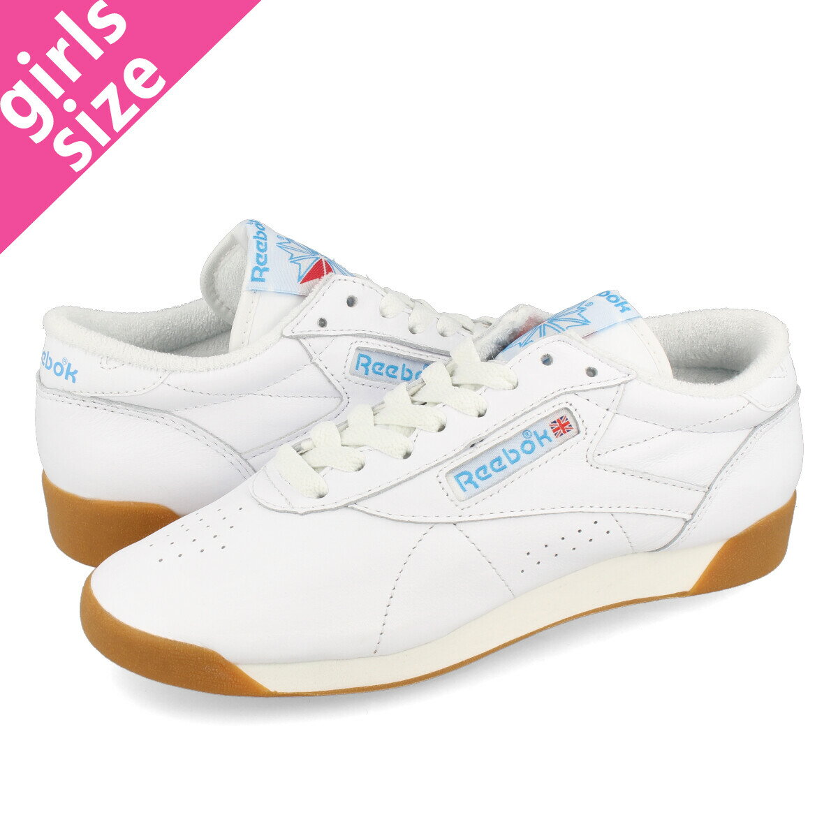 【プライスダウン】 15時迄のご注文で即日発送可 Reebok F/S FREE STYLE LOW リーボック フリースタイル ロー FTWR WHITE/RUBBER GUM/ALLWAYS BLUE GX2793