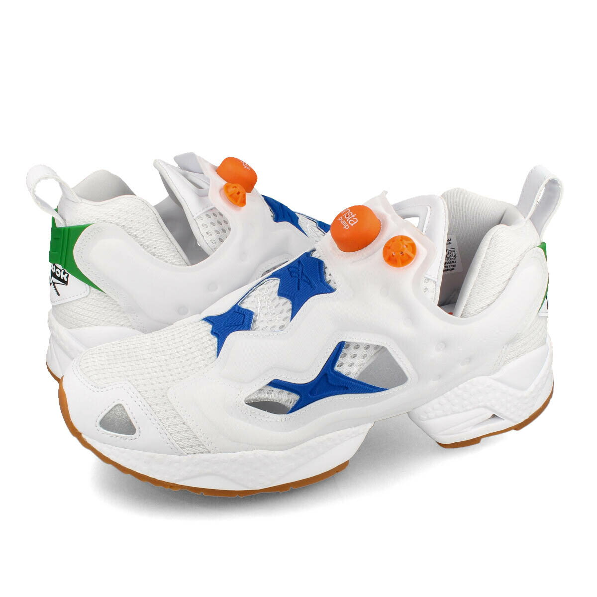 【お買い物マラソンSALE】 15時迄のご注文で即日発送可 Reebok INSTAPUMP FURY 95 リーボック インスタ ポンプ フューリー 95 メンズ レディース FTWR WHITE/VECTOR BLUE/SMASH ORANGE ホワイト ブルー オレンジ 白 青 橙色 hr1291