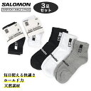 SALOMON SOCKS EVERYDAY ANKLE 3-PACK サロモン ソックス エブリデイ アンクル 3パック 快適さ ホールド感 ソフト コットン 靴下 アウトドア トレイルランニング