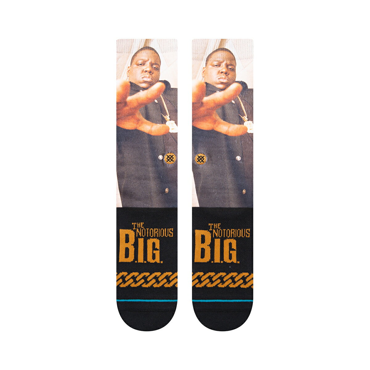 STANCE SOCKS X NOTORIOUS B.I.G. THE KING OF NY スタンス ソックス ノトーリアス B.I.G. キング・オブ・ニューヨーク メンズ 靴下 BLACK ブラック【BIGGIE】 A555D22THE#BLK 【追跡可能メール便・日時指定不可】