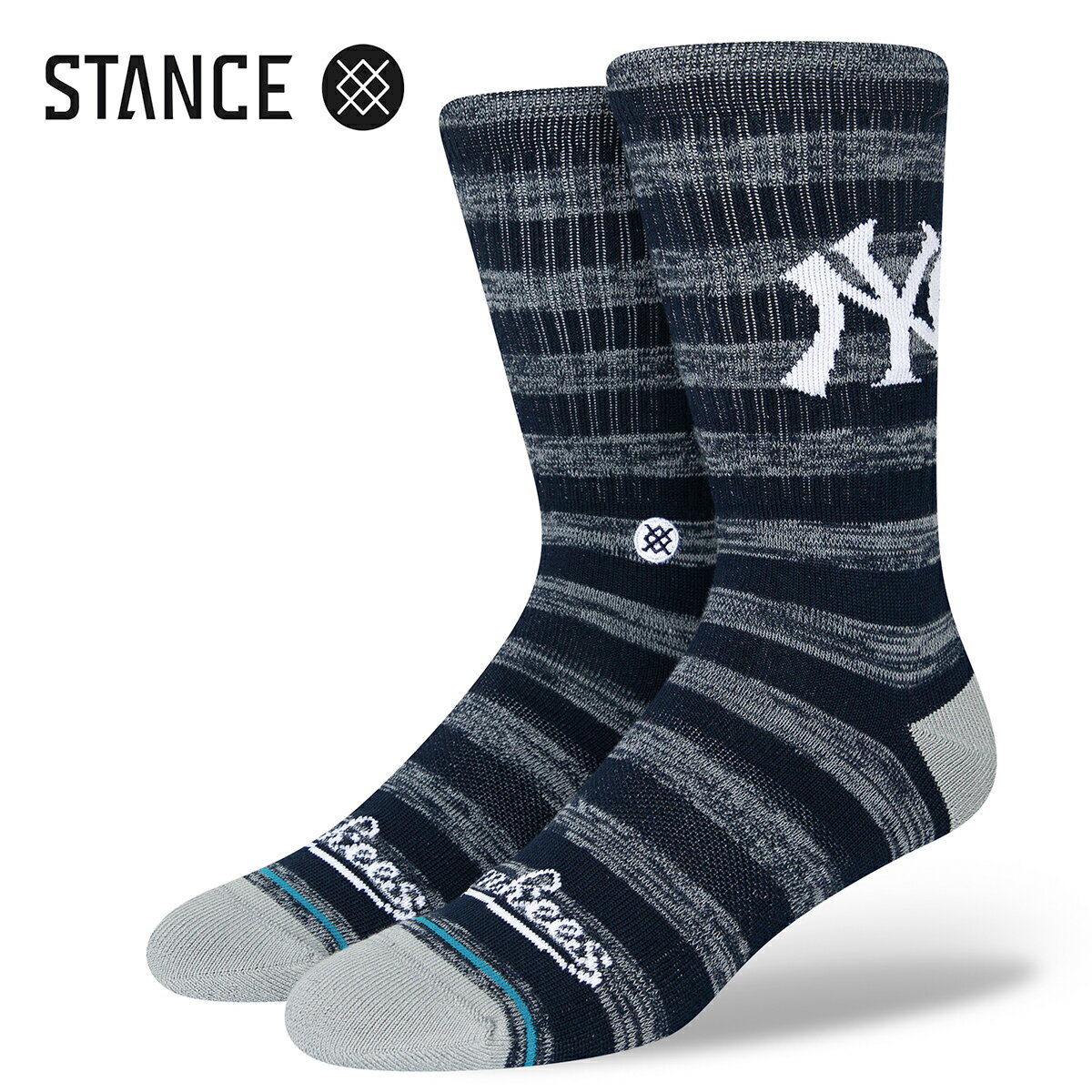 STANCE SOCKS YANKEES TWIST CREW X^X \bNX L[X cCXg N[ Y C NAVY lCr[  A556A22YAN#NVY yǐՉ\[ցEwsz