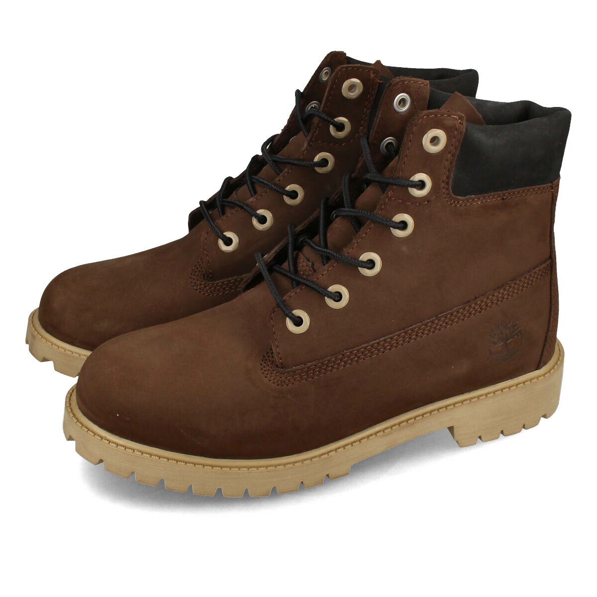 ティンバーランド 【お買い物マラソンSALE】 15時迄のご注文で即日発送可 TIMBERLAND 6inch PREMIUM BOOT WP JUNIOR'S ティンバーランド 6インチ プレミアム ブーツ ウォータープルーフ レディース ブーツ DARK BROWN NUBUCK ブラウン a64fn